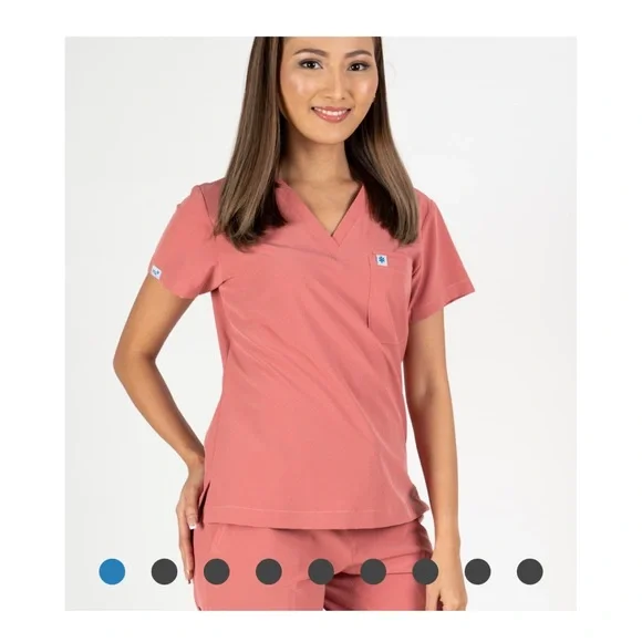 Pants Jumpsuits Otg Cotton Scrub Set In Adobe V Neck And - Main Image